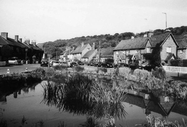 Mrs Peel We Are Back In Black And White - Aldbury, Hertfordshire, England