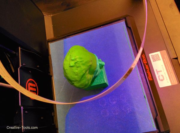 3D-scanned statue of Albert Einstein 3D-printed on a MakerBot Replicator Desktop 3D-printer v03