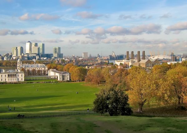London Canary Wharf and Millennium Dome - London