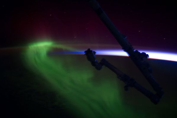 Aurora Australis Over Tasmania (NASA, International Space Station, 10/30/13)
