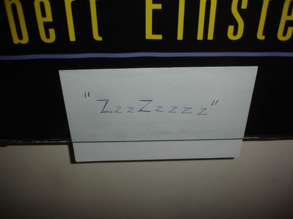 While Einstein Sleeps...