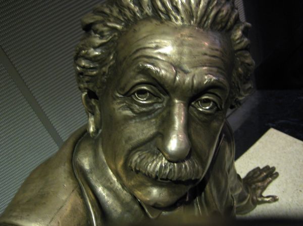 The face of Albert Einstein