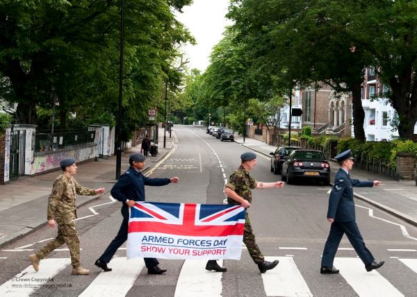 RAF Recreates Beatles' Abbey Road Album Cover for Armed Forces Day
