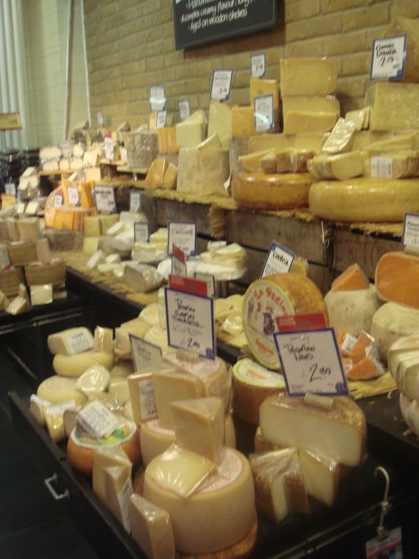 Cheeses at Whole Foods Market, London