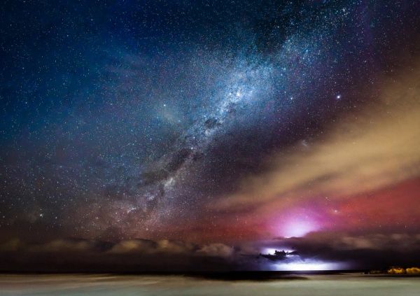 Torquay Beach Aurora Australis Lightning