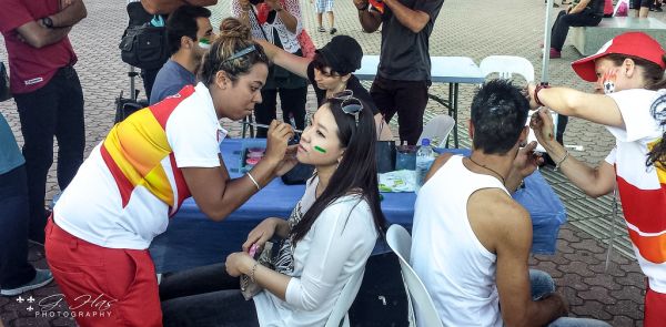 Supporter face paint - 2015 AFC Asian Cup SYDNEY