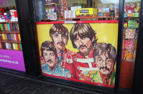 Beatles Mosaic (made of jelly beans!)