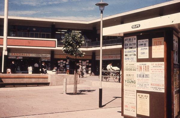 North West corner of Hatfield Market Place, Hertfordshire.