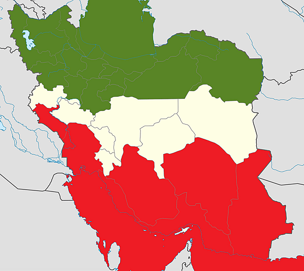 Iran flag map