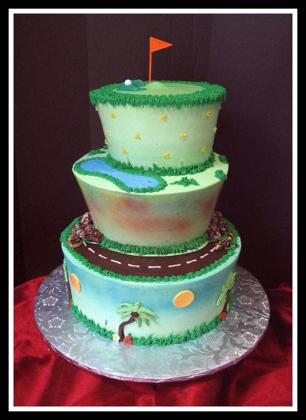 Golf Themed Birthday Cake