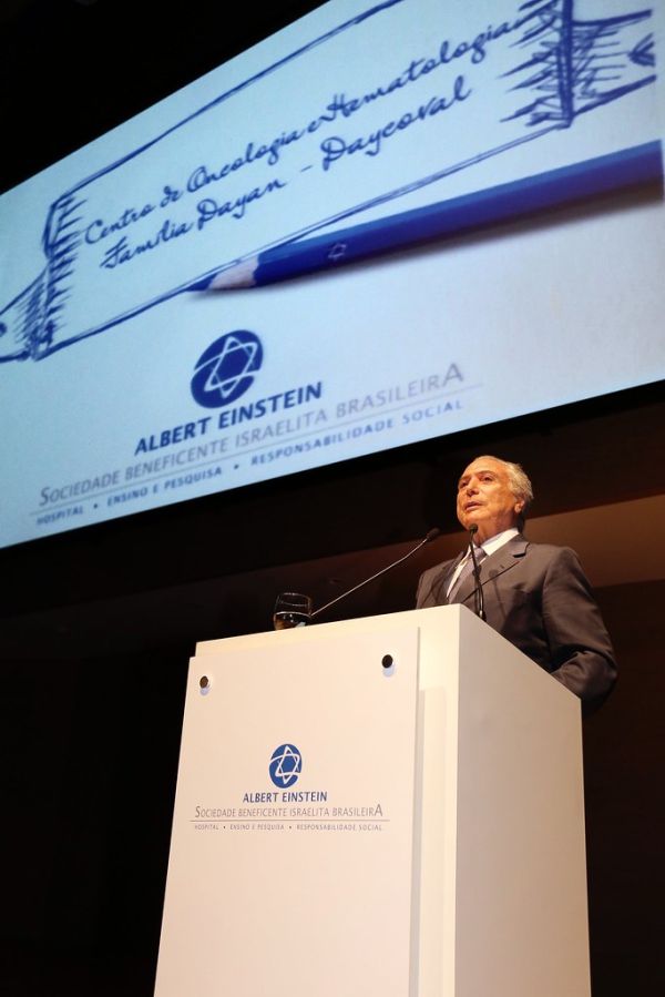 09-12-2013 Vice-presidente Michel Temer participa da inauguração do Centro de Oncologia do Hospital Albert Einstein