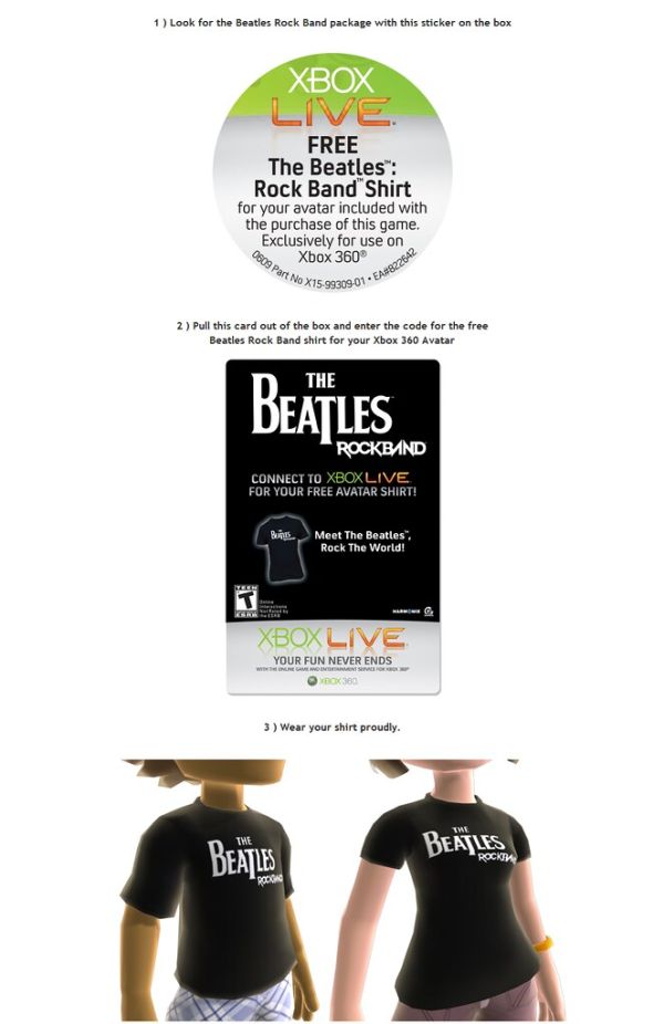 beatles rock band shirt