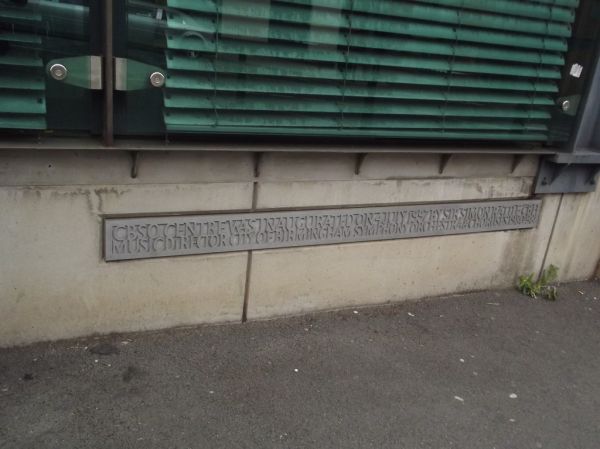 CBSO Centre - Holliday Street - Sir Simon Rattle plaque