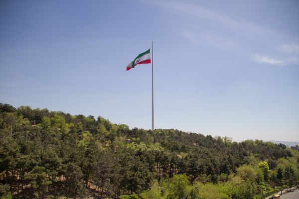 Iran flag from Tabi'at bridge