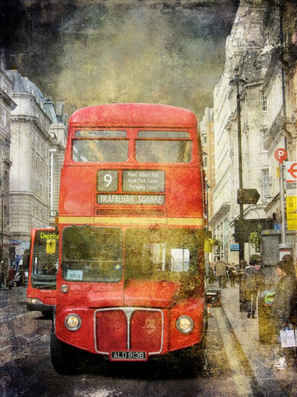 The Number 9 , the Classic Red Double Decker Bus .. London