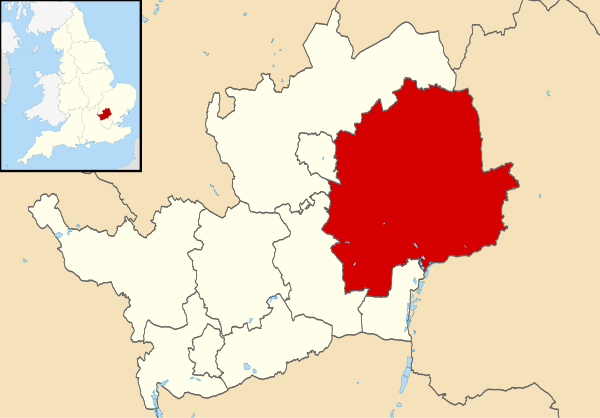 East Hertfordshire UK locator map