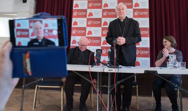 Cardinal Nichols launches Lenten Appeal on food poverty at Borehamwood Foodbank