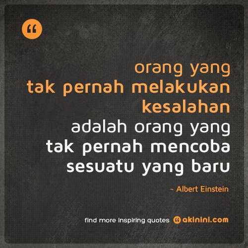 Kutipan Albert Einstein - Tentang Melakukan Kesalahan