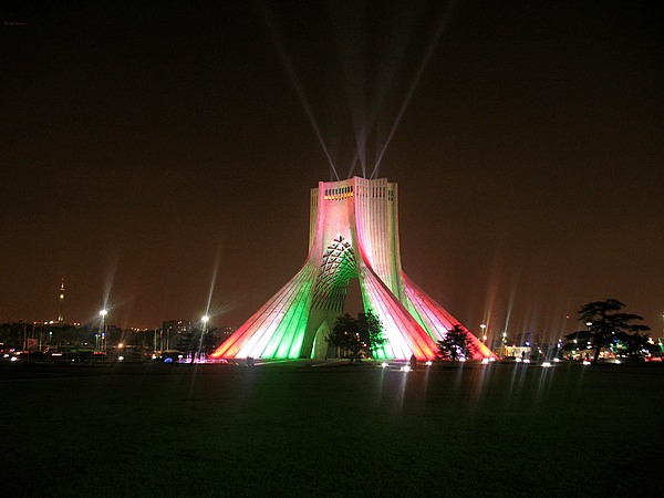 میدان آزادی، میدان شهیاد، برج آزادی، برج شهیاد، تهران Azadi Tower, Azadi Square, Meydea-e Azadi, Meydan-e Shahyad, Tehran province, Iran Flag colors - panoramio (1)