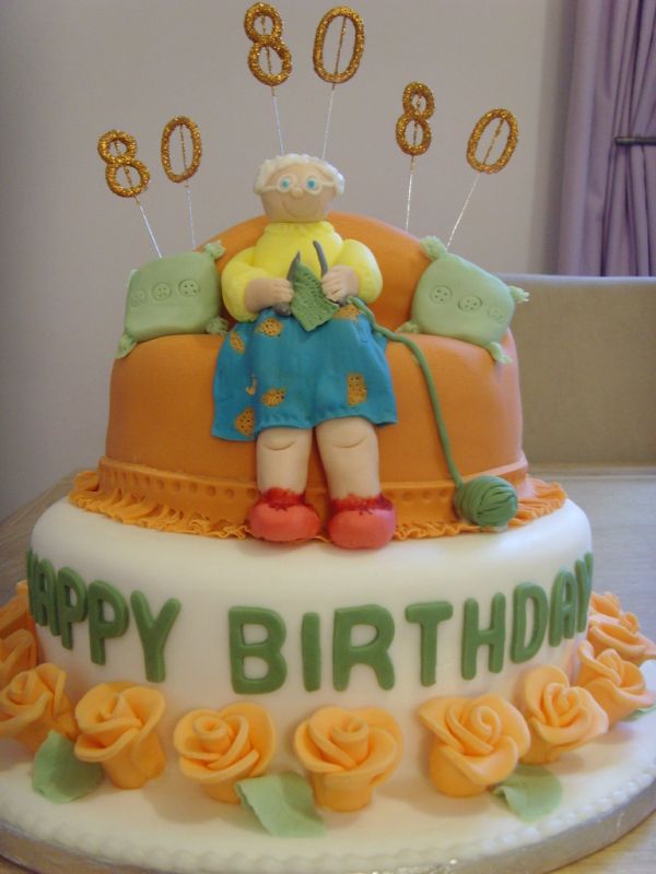 80th birthday cake