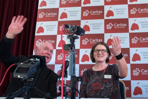 Cardinal Nichols launches Lenten Appeal on food poverty at Borehamwood Foodbank