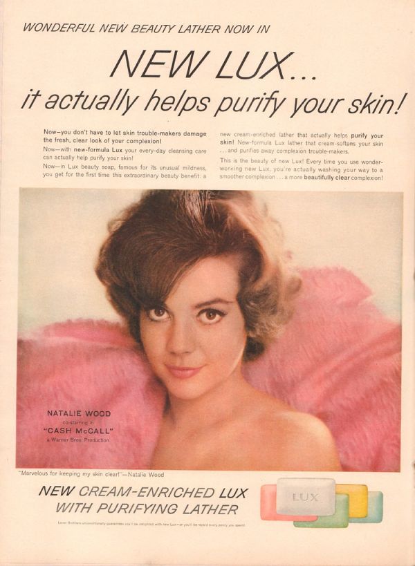 1960 Lux Soap Advertisement with Natalie Wood Life Magazine February 15 1960