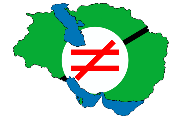 Greater iran flag map