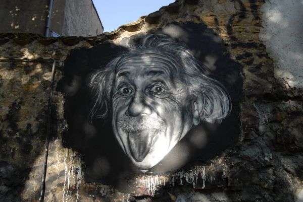 Albert Einstein painted portrait _DDC9392