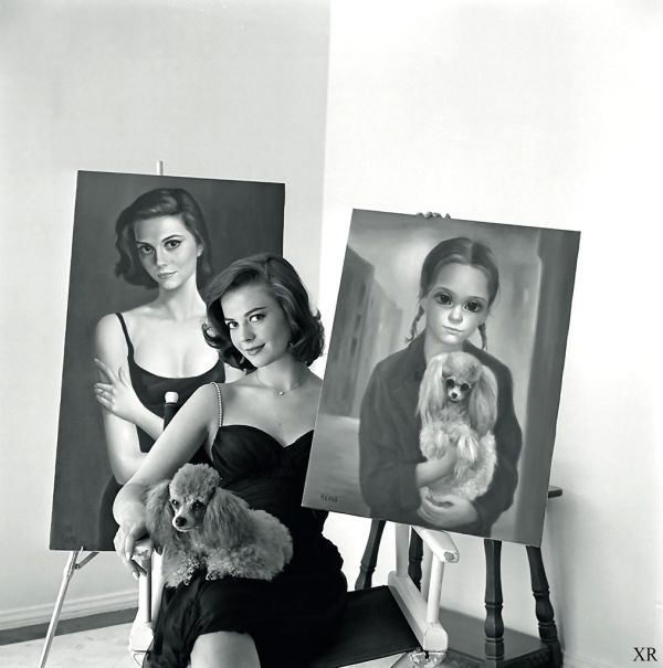 1964 ... Natalie Wood with Kean paintings