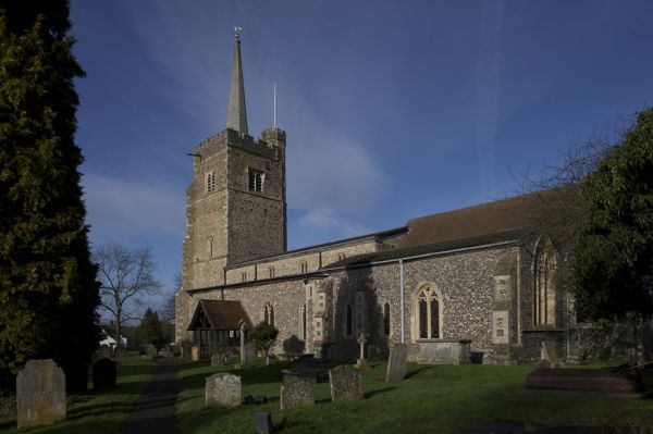 South side of St. John the Baptist Church Aldenham Hertfordshire