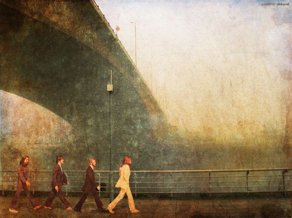 The Beatles at Kingston Bridge