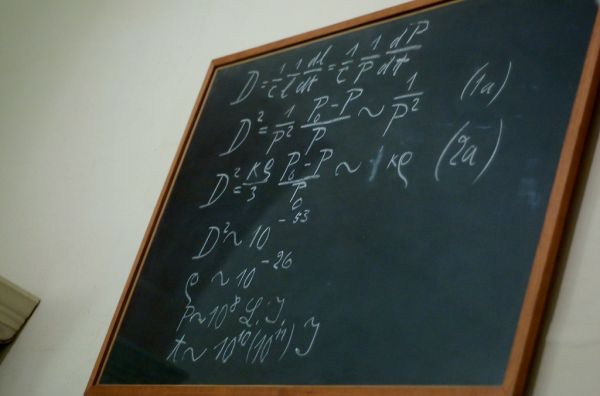 Einstein's theory of relative blackboard longevity