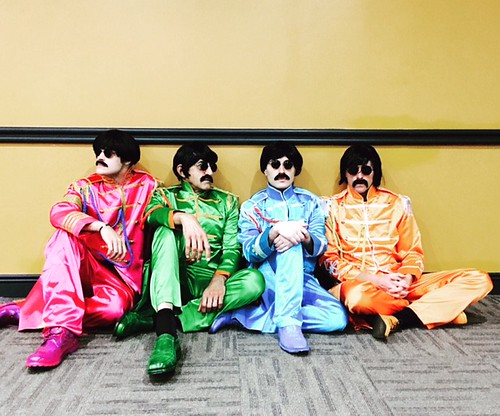 Beatles Human Statues