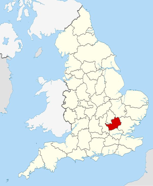 Hertfordshire UK locator map 2010