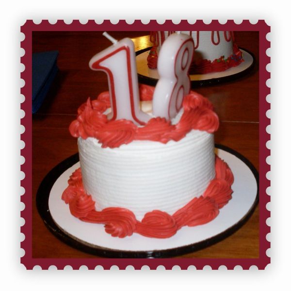My Nephew's 18th Birthday Cake stamp
