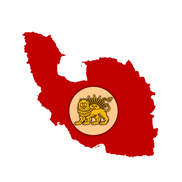 Qajar Iran Flag Map