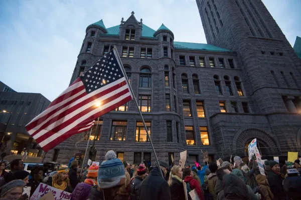 Minneapolis protest against Donald Trump