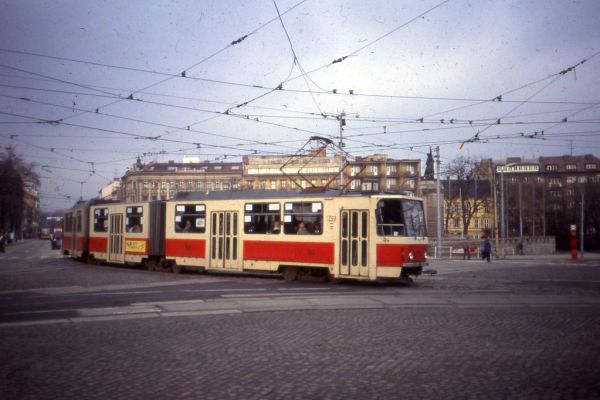 Brno Tramvaj, Tatra KT8D5 tram nr 1702, March 1992
