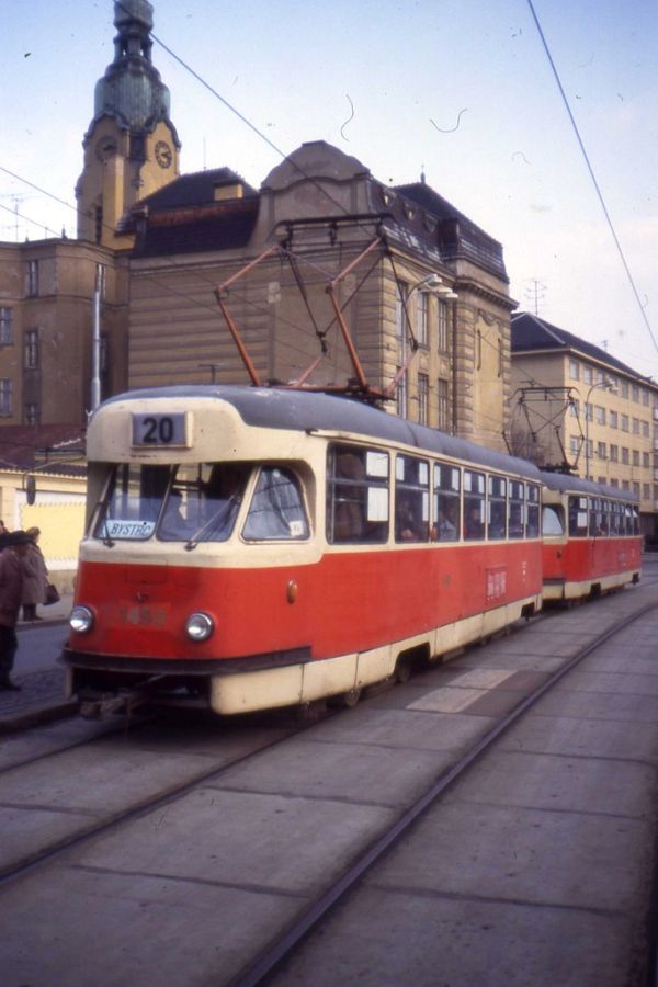 Brno Tramvaj, Tatra T2 tram nr 1450, Linka 20,March 1992
