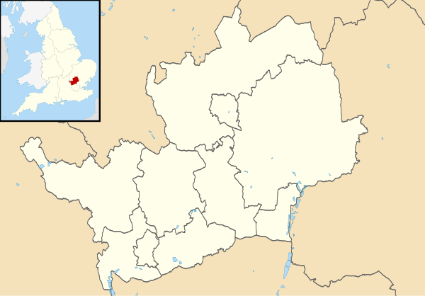 Hertfordshire UK district map (blank)