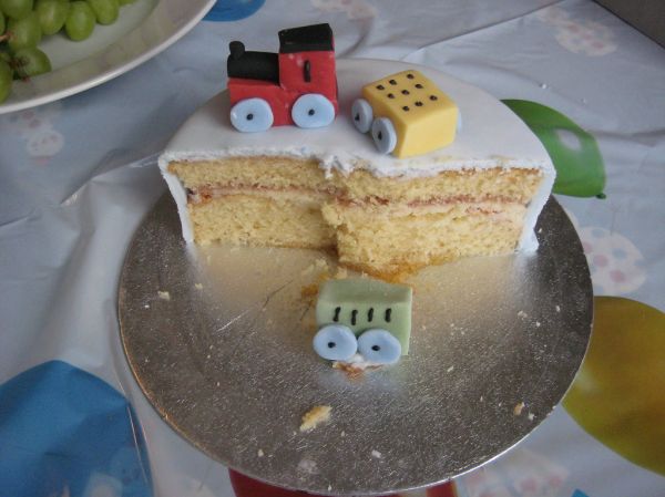 train birthday cake from waitrose