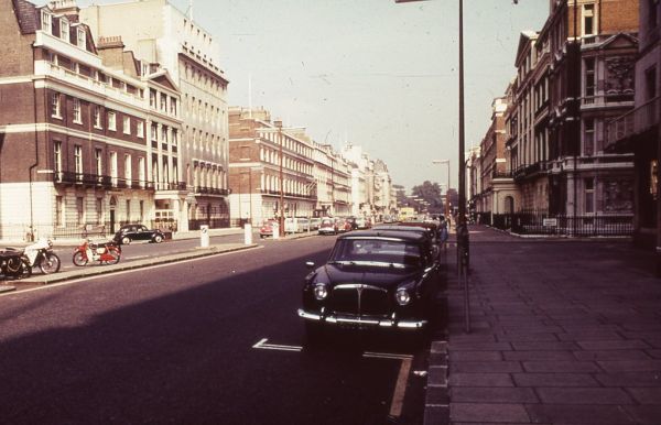 Portland Place looking towards Regent's Park, with Duchess Steet in the foreground, London.