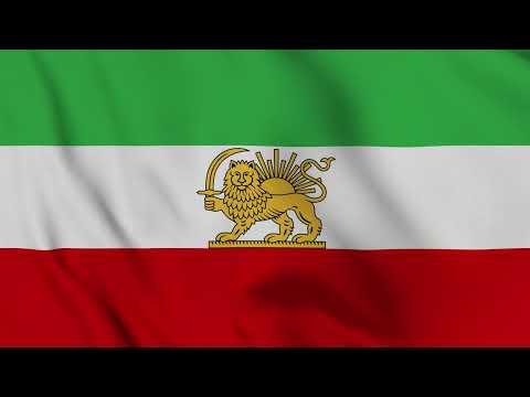 Iran Flag Waving 4K | Imperial Flag of Iran (Before 1979)