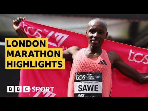 WORLD RECORD! 🤯 Sawe runs first-ever sub-two-hour marathon in London | Highlights | BBC Sport
