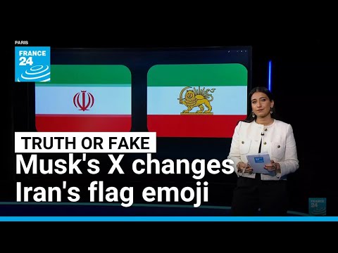 X replaces Iran's flag emoji to historic Lion and Sun flag in support of protests • FRANCE 24
