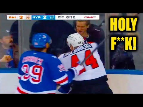 Brennan Othmann Nicolas Deslauriers Fight Scrap Rempe Watches | Rangers vs Flyers 2025 Highlights
