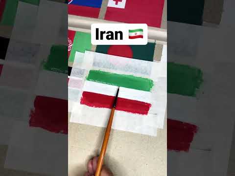 Draw Iran flag #flags #iran #shorts #middleeast