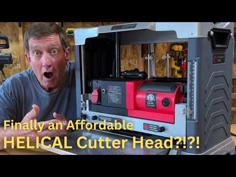 Affordable 13" Benchtop Planer with Helical Cutter Head!