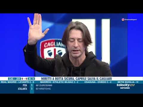 Cagliari Juventus 1-0 telecronaca Francesco Oppini 