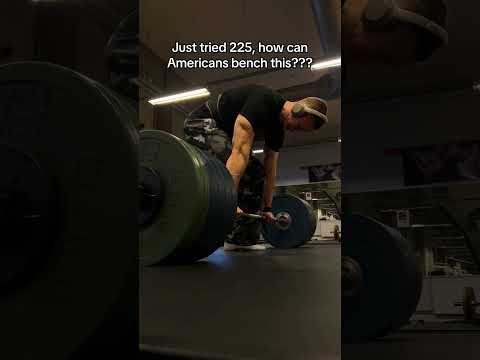 AMERICANS BENCH TOO HEAVY FOR ME TO LIFT😭